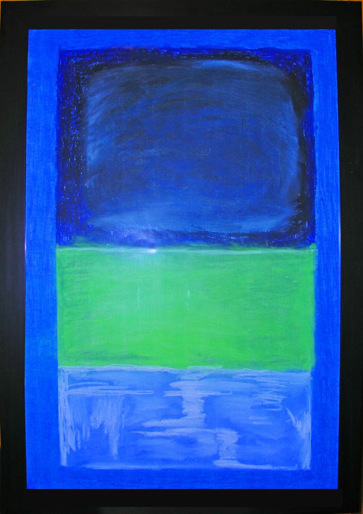 Rothko 2, abstract expressionist, pastel on paper, 24" x 36"